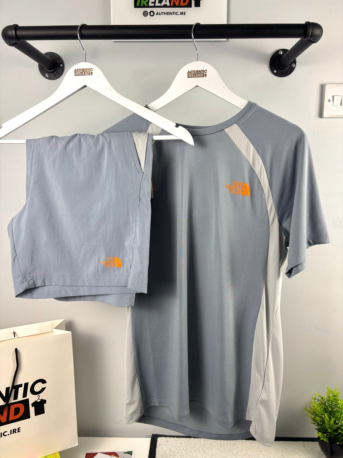 THE NORTH FACE SET - ORANGE/GREY/WHITE