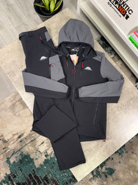 TRAILBERG FALTENJURA TRACKSUIT - BLACK/GREY/RED