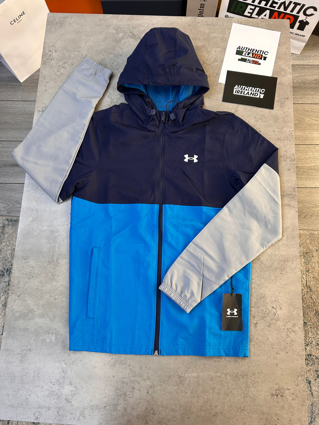 UNDER ARMOUR WINDRUNNER SET - BLUE/GREY/NAVY