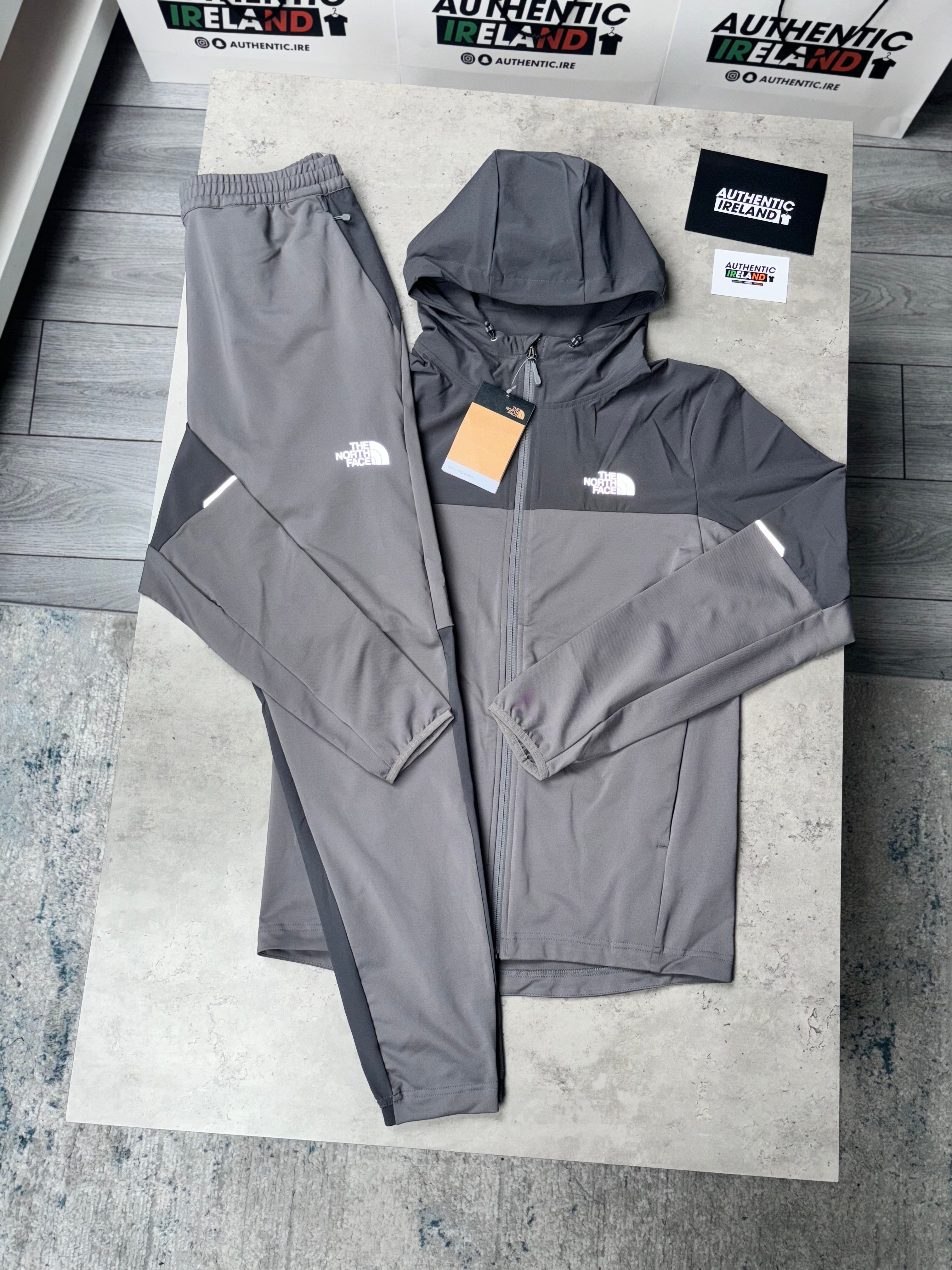 Grey tracksuit north face on sale