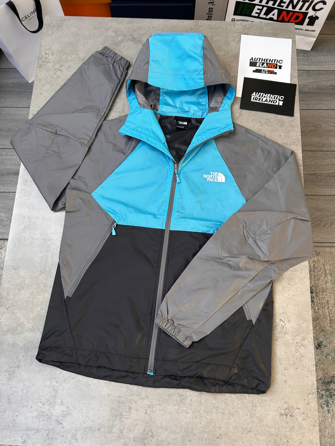 THE NORTH FACE WINDRUNNER TRACKSUIT - AQUA/SLATE/BLACK â Authentic Ireland