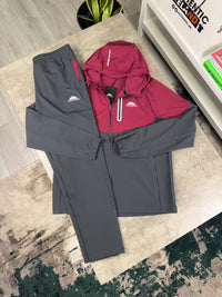TRAILBERG CLOUD AW25 TRACKSUIT - MAROON/SLATE GREY