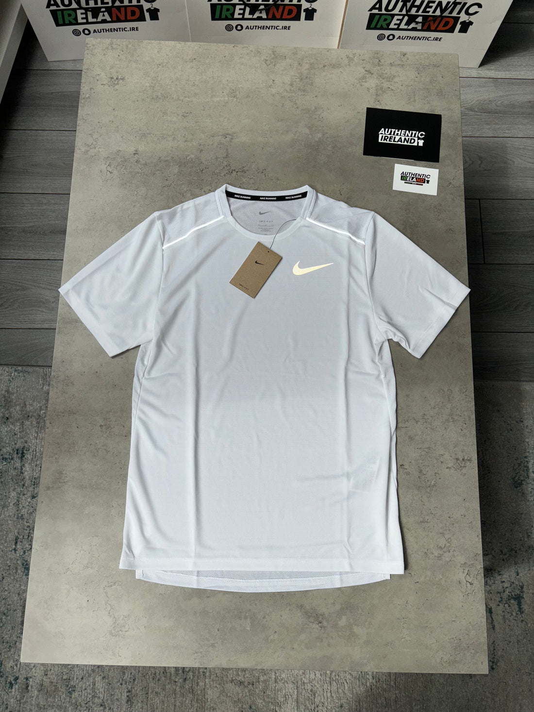 NIKE MILER 1.0 T-SHIRT - WHITE