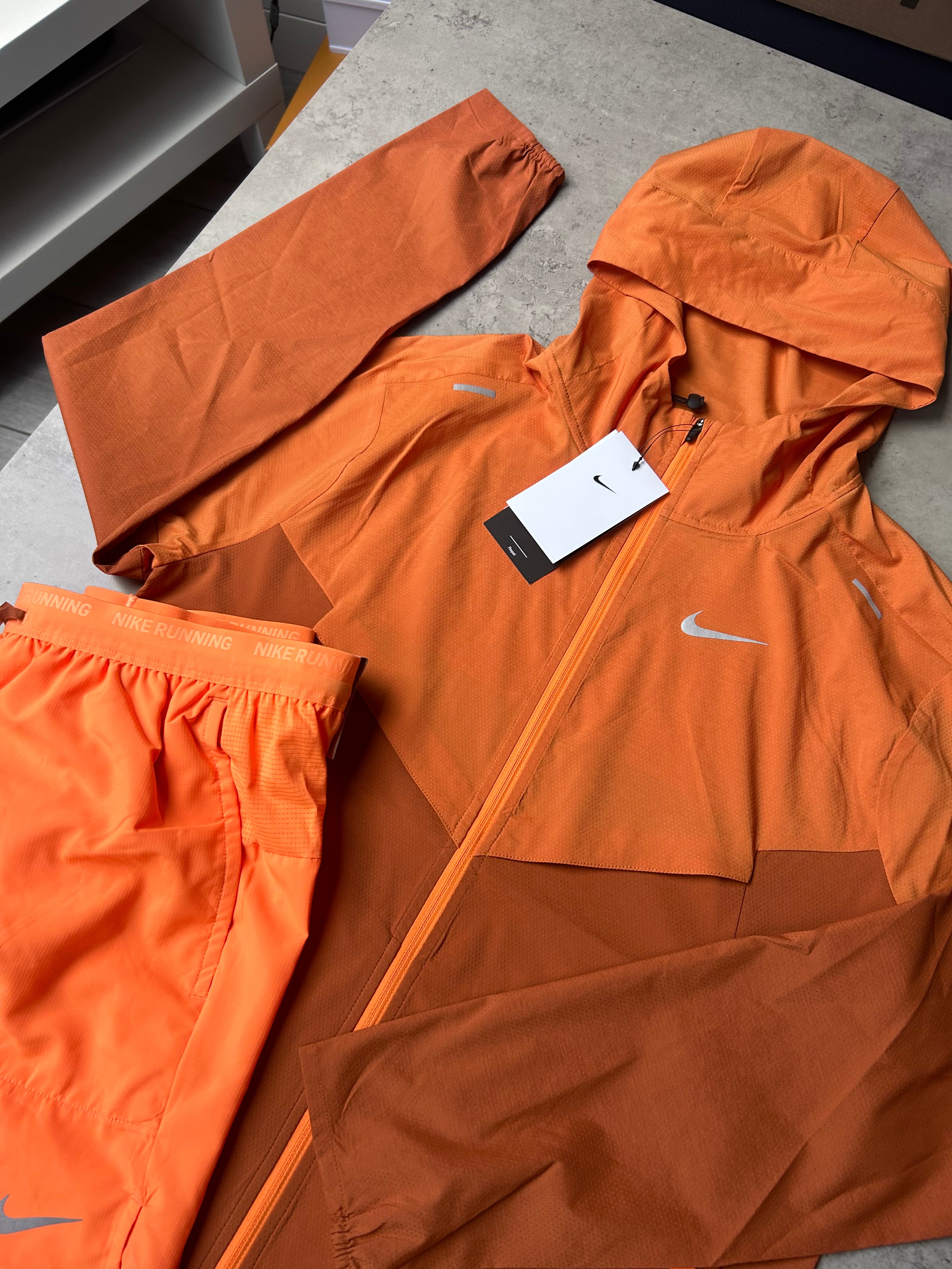 Neon orange store nike windbreaker