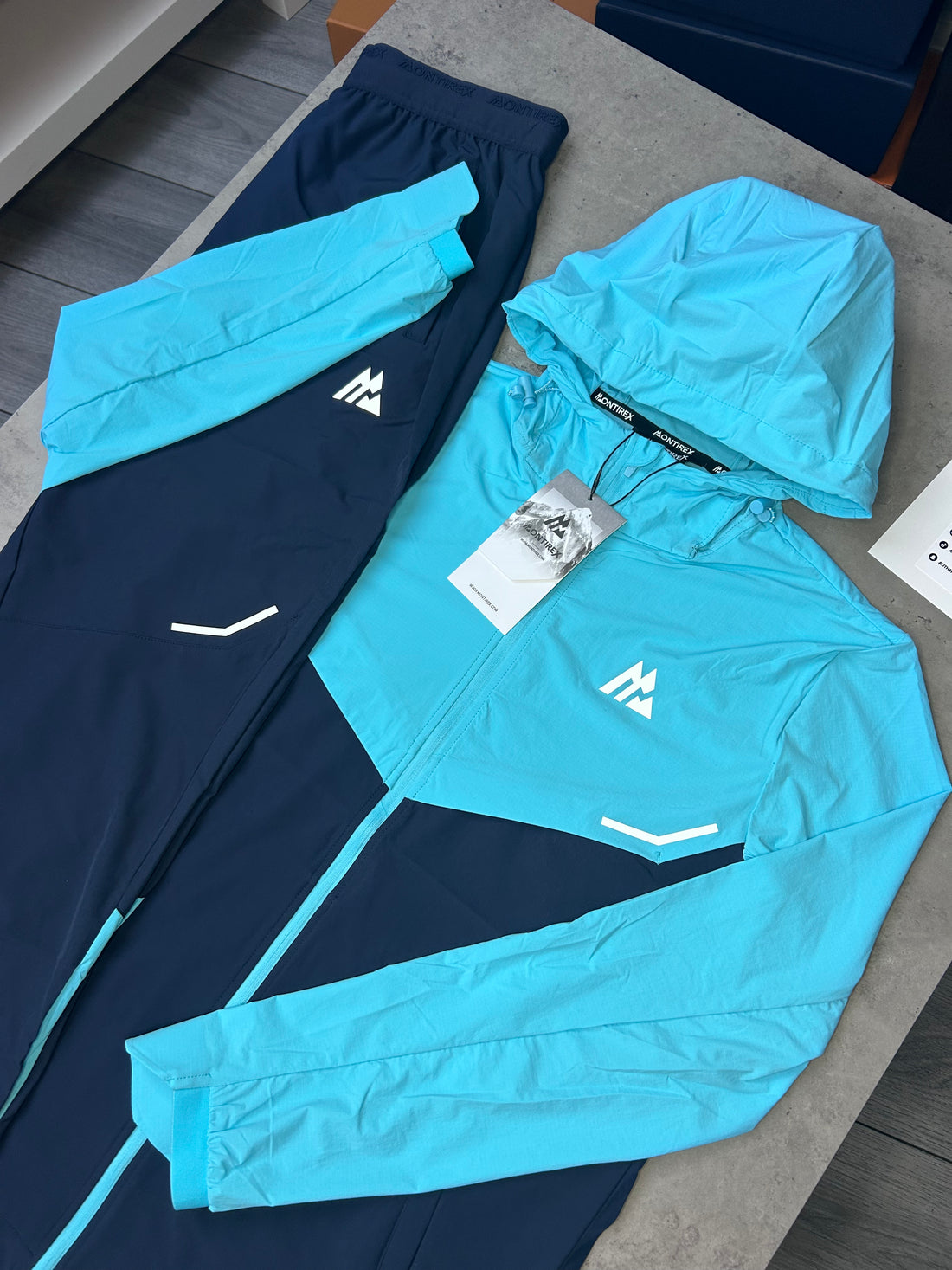 MONTIREX TWO-TONE TRACKSUIT - AQUA/NAVY