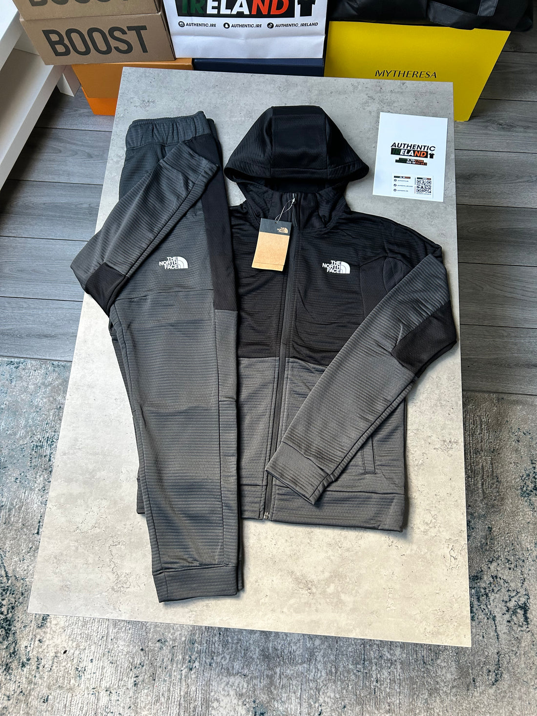Black north face tracksuit hotsell