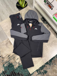 TRAILBERG FALTENJURA TRACKSUIT - BLACK/GREY/RED