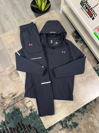 UNDER ARMOUR TECH TRACKSUIT - BLACK/PINK