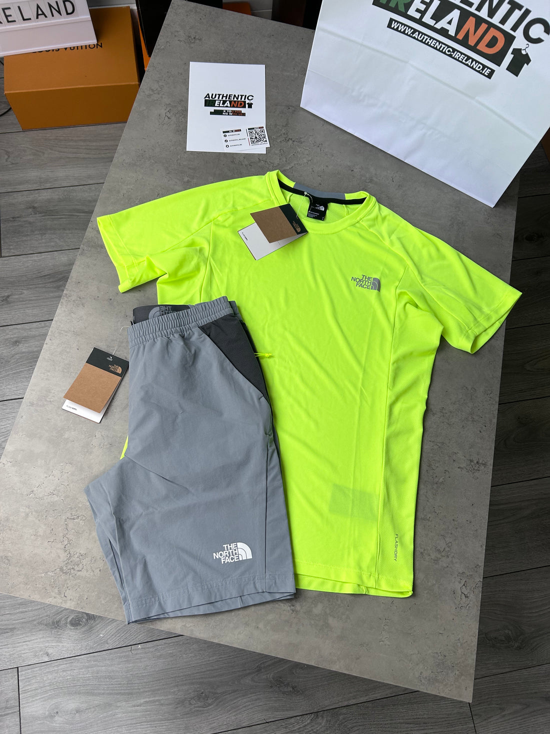 North face t store shirt and shorts