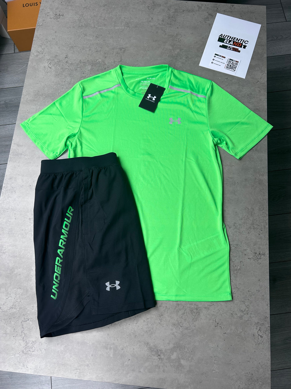Under armour top lime green